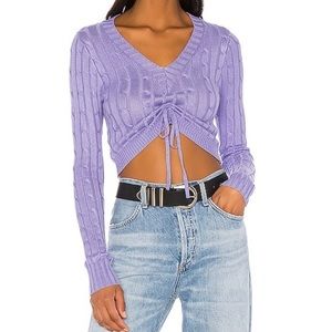 Superdown revolve Karla Ruched Sweater in Lilac